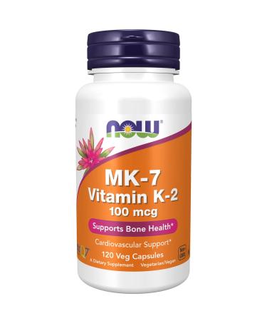Now Foods MK-7 Vitamin K-2  100 mcg 120 Veg Capsules