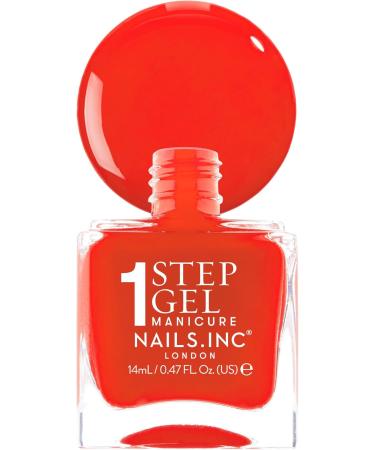  Nails Inc Nails Inc Topless Jennifer (Coral Red) - UV-Free Gel Nail Polish - 1-Step Manicure with Approximately 8 Days of Wear - Quick Drying - Vegan & 21-Free - For Kids & Adults - No Base Coat Required - Buy Online on GoSupps.com