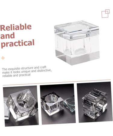 POPETPOP 5pcs nail art crystal cup liquid powder dappen dish nail art glass cup nail art liquid nail brush holder tools crystal nail art dish monomero manicure soaking bowl crystal glass 5.5x5.5cmx5pcs Transparentx5pcs - Buy Online on GoSupps.com