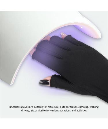 TYGFRT 1 Pair of Black Fingerless Gloves Uv Gloves for Nails Nail Art Accessories Uv Protective Gloves Nail Gloves Nail Art Protective Accessories - Buy Online on GoSupps.com