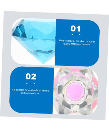 POPETPOP 3 Pcs Nail Art Crystal Cup Clear Container with Lid Sheer Nail Polish Cups Glass Acrylic Nail Dappen Dish Crystal Nail Cup Glass Container with Lid Nail Art Glass Dish Nail Art Cup 5.5x5.5cmx3pcs Bluex3pcs - Buy Online on GoSupps.com