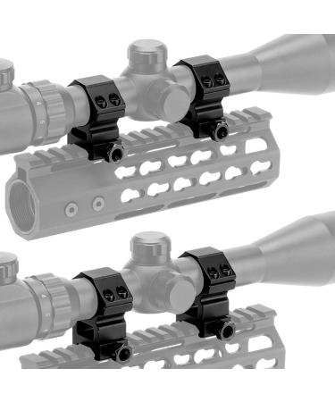 LONSEL 1'' Scope Rings - High & Medium Profile 1 Inch Mount Rings for Picatinny Rail - 4 Pack - Buy Online on GoSupps.com