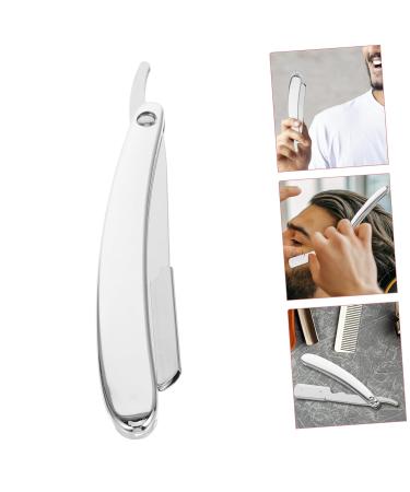 Frcolor Straight Edge Razor for Men - Stainless Steel Manual Blade Holder for Hairdressers & Eyebrow Trimming - Premium Quality Beard Razor - Buy Online on GoSupps.com