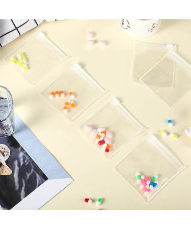 Pill Pouch Bags - 24 Reusable Zippered Clear Plastic Bags for Travel Medicine Storage and Organization - Buy Online on GoSupps.com