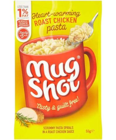 Mugshot Roast Chicken Pasta 55g: Delicious Instant Meal for a Quick and Easy Dinner - Buy Online on GoSupps.com