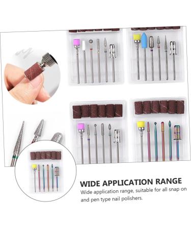 Sosoport 1 Set Nail Polisher Professional Nail Drill Nail Drill Bit Nail Drill Sanding Bands Nail Grinding Head Nail Sand Bands Nail Tools Stainless Steel. Silicone. Quartz. Ceramics 7.1x5.7cm As Shown - Buy Online on GoSupps.com