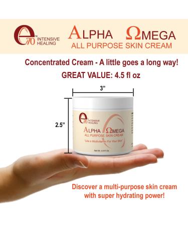 Alpha Omega Skin Cream - Calming Face Cream for Irritations & Rashes - Organic & Natural Sensitive Skin Care - Paraben-Free for All Skin Types - Buy Online on GoSupps.com