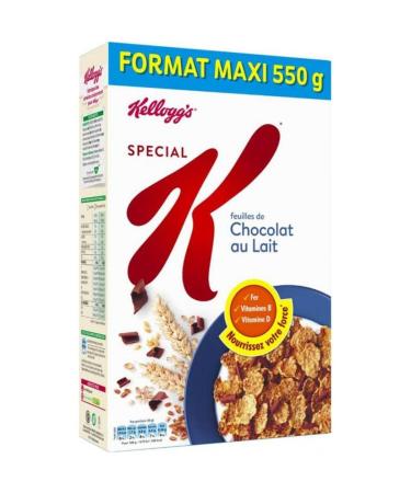 Spécial K Pétales de riz et de blé complet aux feuilles de chocolat au lait - Le paquet de 550g