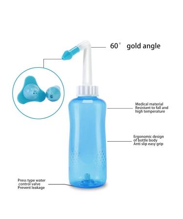 Nasal Irrigation Set 60 Angle Chloride 500ml Bottle Clear Scale, Home Use - Buy Online on GoSupps.com
