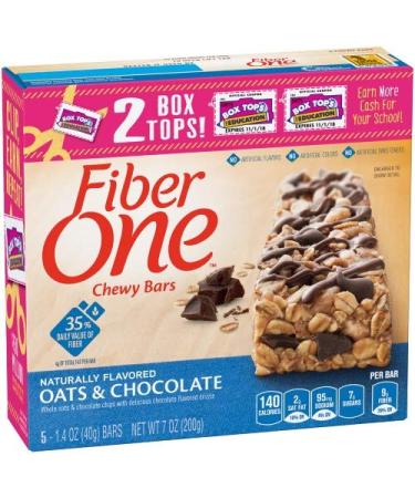Fiber One Chewy Bars Oats & Chocolate  5 Bars 1.4 oz (40 g) Each