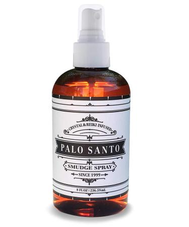 Palo Santo Smudge Spray (8 FL OZ) Premium 100% Pure Palo Santo and Sage Essential Oils. Our Smudge Spray is Crystal & Reiki Infused, Energy Clearing, Purifying, Healing, Smokeless Alternative.