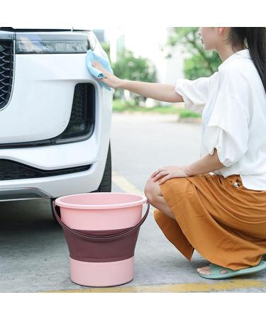 rumoe Bucket Plastic Bucket Telescopic Portable Foot Bucket Foldable Portable Car Wash Bucket Easy to Use -B Green - Buy Online on GoSupps.com