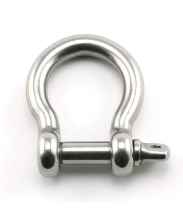 Heyous 1/2 Inch 12mm Screw Pin Anchor Shackle Stainless Steel Heavy Duty Bow Shape Load Clamp for Chains Wirerope Lifting Paracord Outdoor Camping Survival Rope Bracelets