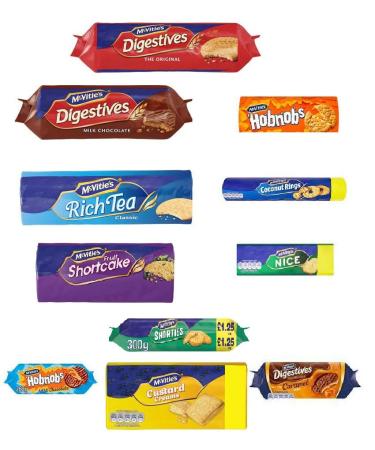 Mcvities Mixed Assortment of Biscuits Packs 250g (6 Packs)