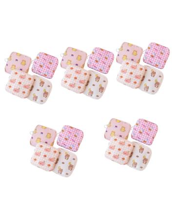 Healeved 20 STK Aunt towel Storage Pocket Pale Pocket Hygiene bag Tampon holder Compact Period memory Teenager pads polyester multifunction storage container travel