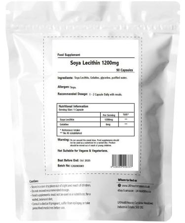 Lecithin Softgel Capsules 1200mg x 90 - High Strength Omega 6 GLA - Women s Health & Metabolism - UKHealthHouse - 90 Count - Buy Online on GoSupps.com