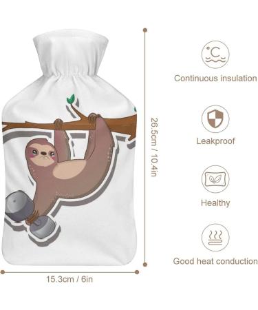 Funny Sloth Hot Water Bottle - Plush Cover Hand Warmer for Adults & Kids | 26.5x15.3cm - Perfect Gift! - Buy Online on GoSupps.com