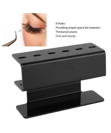 ZJchao Robust Plastic Tweezers - 6 Holes Integrated Structure Large Capacity Wide Application (Black) - Perfect for DIY & Crafting - Buy Online on GoSupps.com