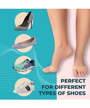 Reusable Ball of Foot Cushions | Soft Gel Sleeve Pads for Bunion & Forefoot Support - Comfort for Women & Men - Buy Online on GoSupps.com