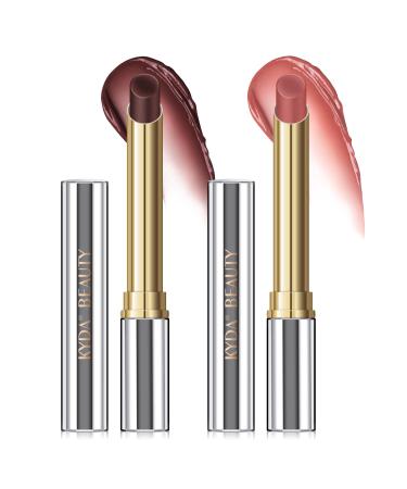 KYDA Tinted Lip Balm Hydrating Sheer Formula Lip Balm Natural Glossy Finish Lasting Moisturizing Lip Care Balm for Dry Lips (#01+#04)