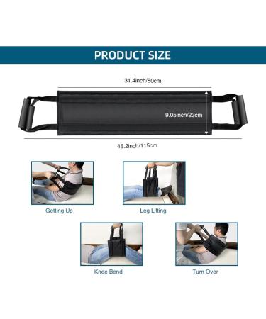 31.4 Inch Padded Bed Transfer Nursing Sling for Patient Patient Transfer Moving Belt Elderly Safety Lifting Aids Home Bed Assist Handle Back Lift Mobility Belt for Patients Nursing Assist - Buy Online on GoSupps.com
