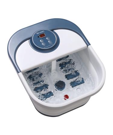 Tenswa Collapsible Foot Spa Bath Massager with Heat  Bubbles  Pedicure Foot Spa with 8 Rollers  Foot Spa Tub for Stress Relief  Foot Soaker with Mini Acupressure Massage Points & Temperature Control
