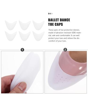 Healifty 6 Pairs Silicone Gel Pointe Shoe Cushion Protectors - Women's Foot Pads for Ballet Dance Shoes - Includes Whitex2pcs - 10.5X9.5X1.5CMx2pcs - Buy Online on GoSupps.com