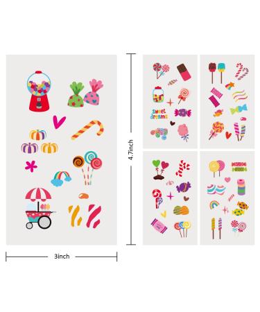 Candyland Temporary Tattoos - 24 Sheets | Birthday Decorations & Party Favors - Buy Online on GoSupps.com