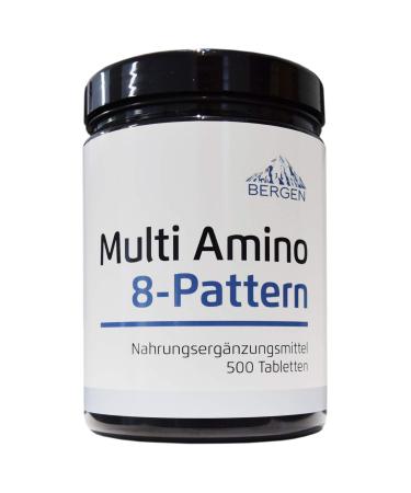 Multi Amino -Ea 8 patterns - 500 tablets with 1000 mg - Master Amino protein Formula with 8 essential amino acids from legumes - BCAA - high -dosed - vegan - laboratory test - Buy Online on GoSupps.com