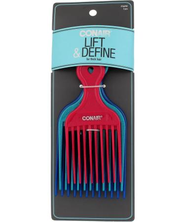 Conair 14493z 3 Piece Pro Styling Hair Lift Combs - Lightweight and Durable - Buy Online on GoSupps.com