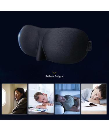 3D Contoured Blackout Sleep Eye Mask for Men and Women - Ultimate Sleeping Aid for Night Sleeping, Travel, and Naps - Soft Comfort Eye Shade Cover and Blindfold in Black - Buy Online on GoSupps.com