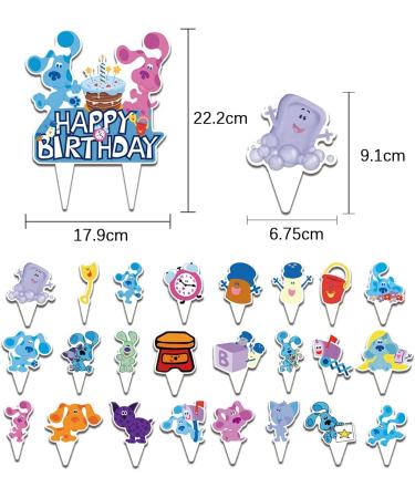 Shijie Blues Dog Cake Topper - 25PCS Cartoon Dog Birthday Decorations - Buy Online on GoSupps.com