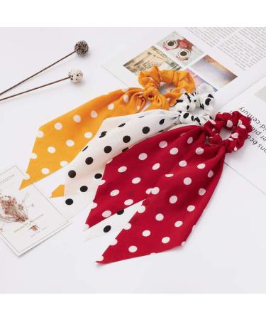 Sunaction Floral Chiffon Hair Scarf Scrunchies - 12 Pcs Ponytail Holders & Hair Ties - Buy Online on GoSupps.com