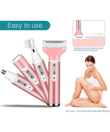 Aiby Body Razor - 4-in-1 Electric Women's Hair Trimmer for Face Armpits Arms Nose | International Shipping Available - Buy Online on GoSupps.com