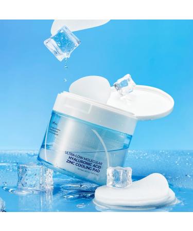 Buy ISNTREE Ultra-Low Molecular Hyaluronic Acid Zinc Cooling Toner Pad (60 Pads) - Hydrating & Soothing | International Shipping Available - Buy Online on GoSupps.com
