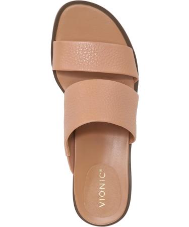Vionic Women's Freesia Ivelle Leather Heel Sandals - Arch Support, 7.5 Macaroon - Buy Online on GoSupps.com