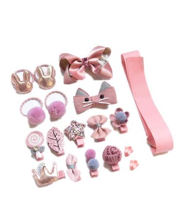 Buy CHTENG Kids Hair Clips - Cute Bow Butterfly Elastic Bands & Barrettes for Baby - Dark Pink Hair Accessories - Buy Online on GoSupps.com