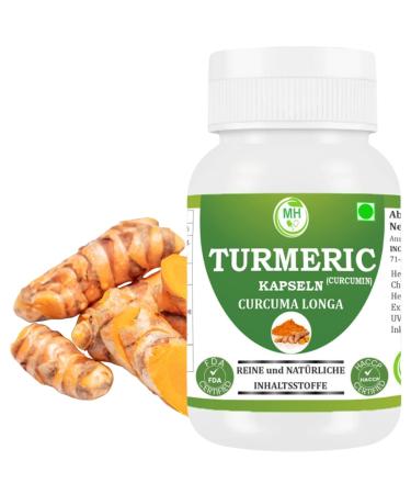 Morsan Healthcare Turmeric (Curcuma longa) Capsules | Pack of 60 x 500 mg Vegetarian Capsules | Natural Food Supplement | GMP Certified | Gluten-Free
