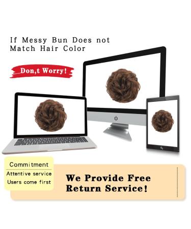 QIAORUIXIN Light Brown Claw Clip Hair Bun - Messy Curly Hairpiece for Women - Buy Online on GoSupps.com