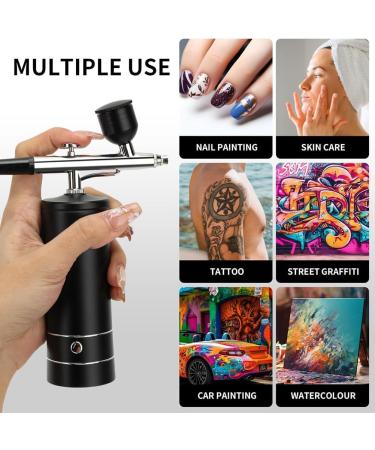 BIXUEJ Upgraded Airbrush Set with Air Compressor Cordless Automatic Airbrush Set Handheld Rechargeable Airbrush for Makeup Easy Install B Black - Buy Online on GoSupps.com