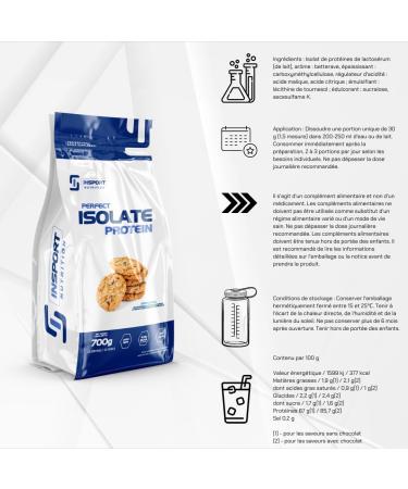  INSPORT Nutrition PERFECT ISOLATE PROTEIN - Professional Sports Supplement - Protein Isolate - BCAA - EAA - Pure WPI - 23 Servings - 700g Powder - Taste: (Broken Paste) - Buy Online on GoSupps.com