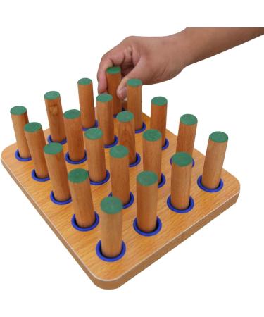 18x14x2cm Finger Dexterity Pegboard Hand Rehabilitation Board Fine Motor Skills Exercise Hand Eye Coordination Pegboard Wood Pegboard for Hand Fine Motor Skills Weight: about 600g - Buy Online on GoSupps.com