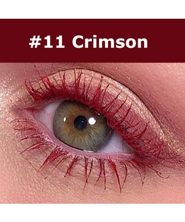 GL-Turelifes Mascara 12 Couleurs Fibre Color e - Longue Dur e Cils pais et Longs Maquillage des Yeux Imperm able et Anti-Bavures (#11 Crimson) - Buy Online on GoSupps.com