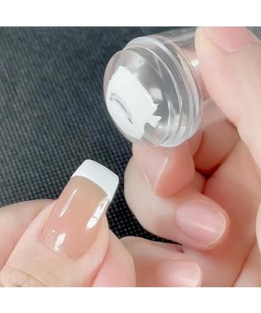 2 PCs Nail Art Stamper Set - Transparent Clear Jelly French Nail Stamping Tools for Perfect Manicures - Buy Online on GoSupps.com