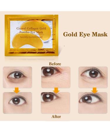 Ardisle 20 Pairs Crystal Collagen 24K Gold Under Eye Gel Pads - Anti-Aging Facial Mask for Wrinkle Reduction | Shop Internationally - Buy Online on GoSupps.com