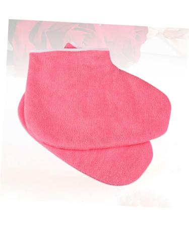 1 Pair lotion socks moisturizing heel socks paraffin wax bath foot mask wax bath liners paraffin Foot Protector hand mask glove paraffin foot wax spa gloves wax socks care bath mat medium Red - Buy Online on GoSupps.com