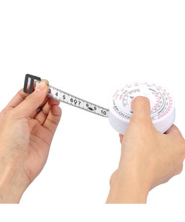 Body Measure Tape - Index Round Fat Measurement Fitness Measuring Body Retractable Tape Arms Chest Thigh or Waist Measuring Tape Fitness Goals BMI Calculator - Buy Online on GoSupps.com