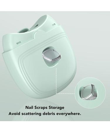 Electric Nail Clipper Safe ABS Stainless Steel Rechargeable Nail Clipper for Travel (Matcha) - Buy Online on GoSupps.com