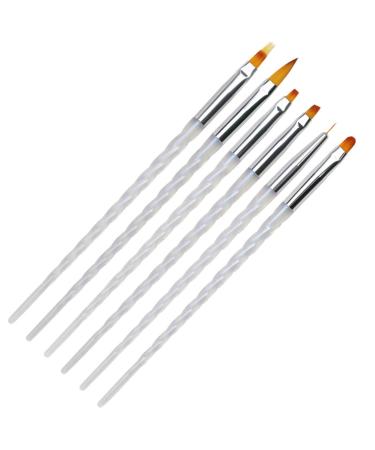 6 Pieces Sets Nail Art Brush Nails Painting Brush Pen Point Drill Dotting Drawing Tools for Hand Manicure