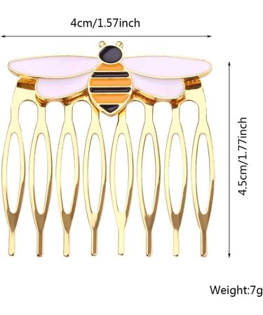 Nifocc Bee Hair Comb Set - Enamel Animal Jewelry for Women | Ladybug Party & Cosplay Accessories - 2 Pcs Golden - Buy Online on GoSupps.com